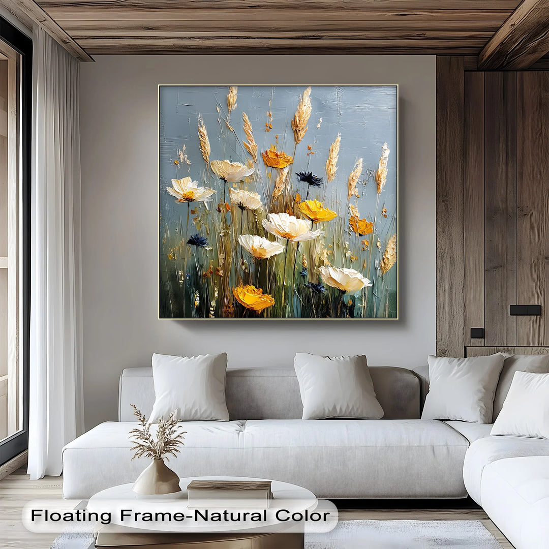 Golden Meadow Blooms – Wildflower Canvas Wall Art - MyPhotoStation