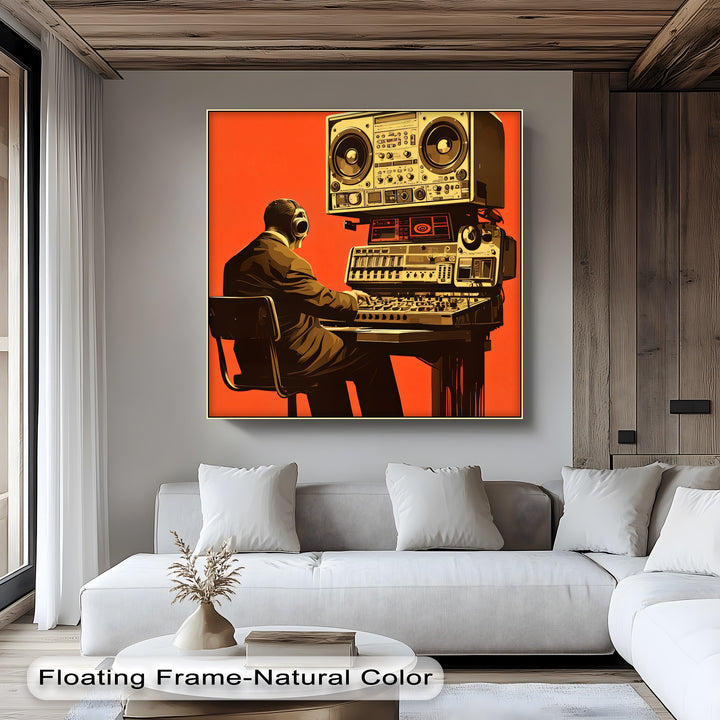 Analog Overload – Retro Audio Control Canvas Print