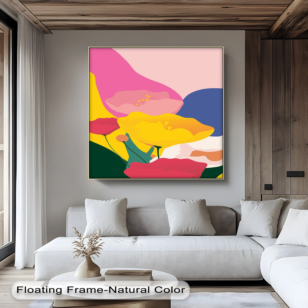 Bold Bloomscape – Vibrant Abstract Flower Canvas Print