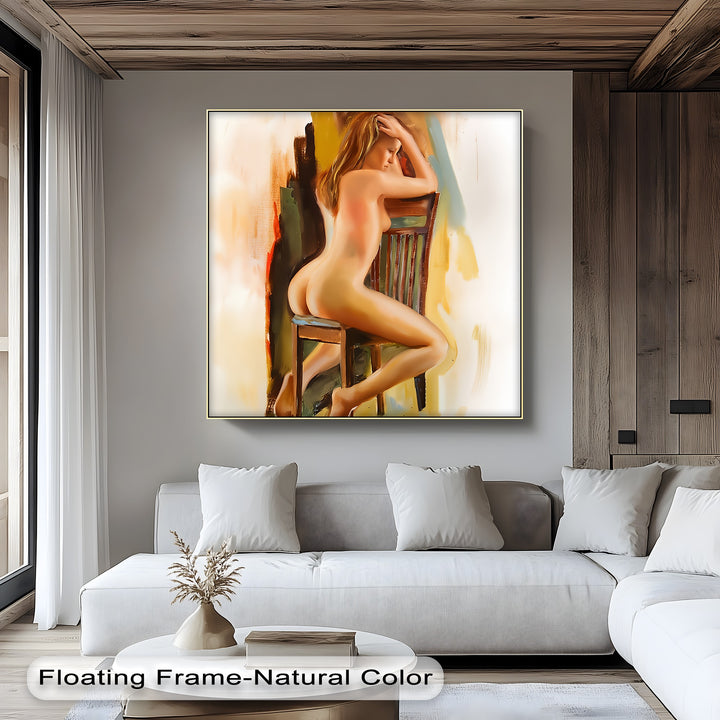 Golden Silence – Erotic Canvas Print