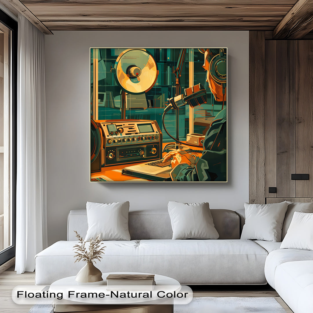 Broadcast Flow – Modern DJ Studio Canvas Print