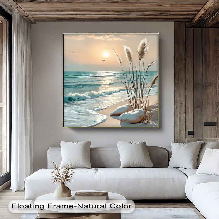 Waves of Peace – Seaside Sunrise Canvas Print