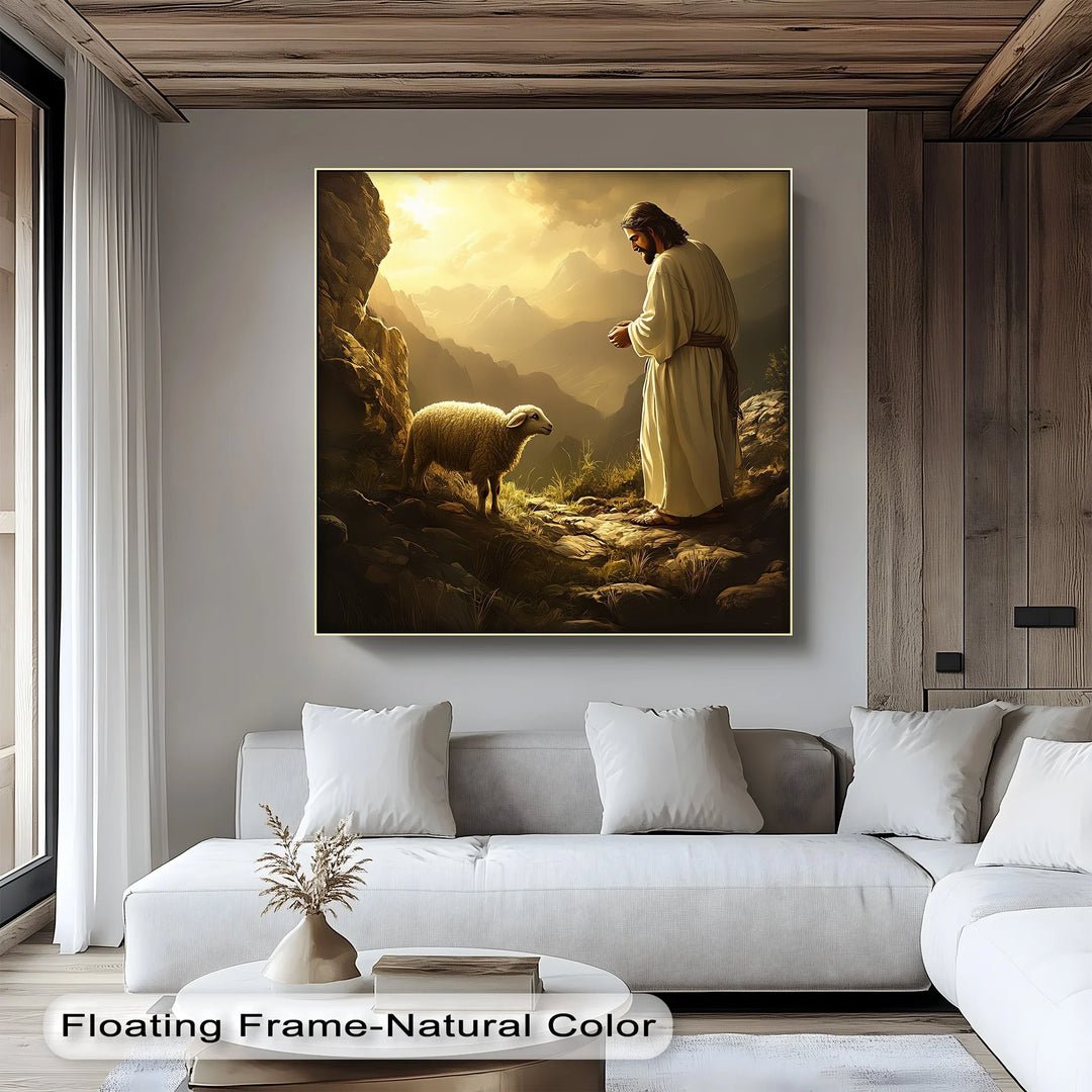 The Lost and Found – Jesus with the Lamb Canvas Print - MyPhotoStation
