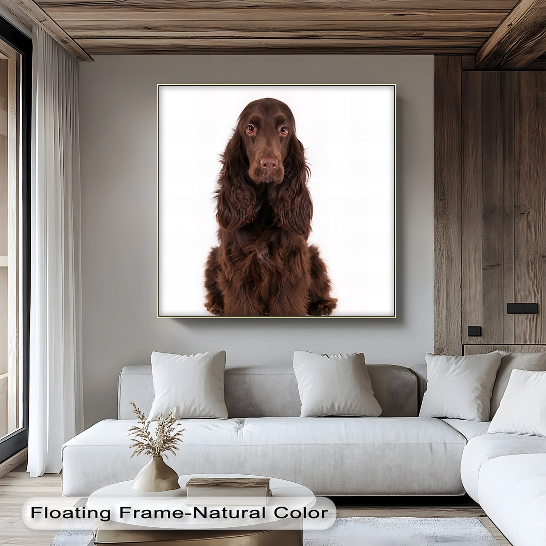 Chocolate Spaniel Portrait – Realistic Dog Canvas Print