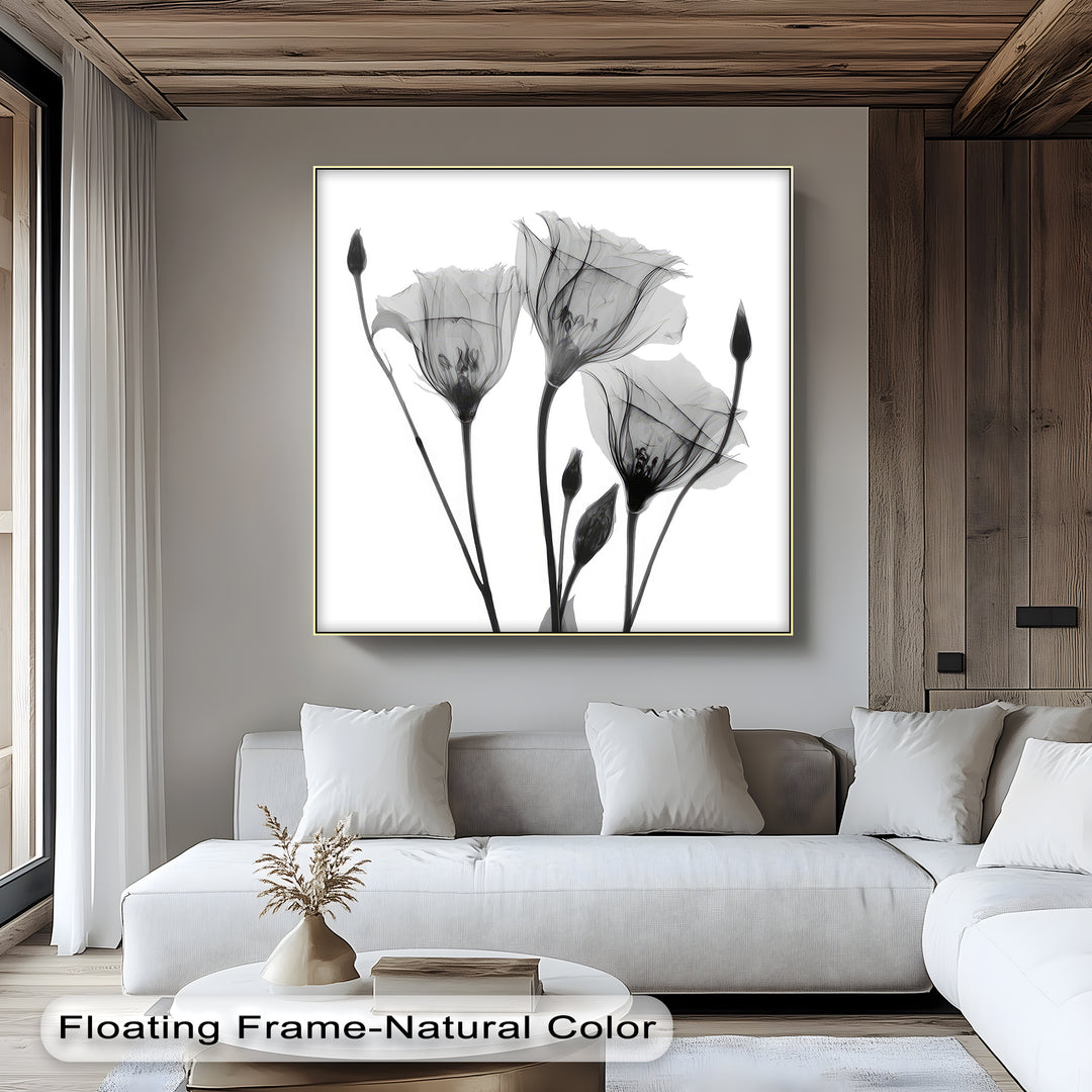 Winterliche Ruhe – Japanische Frau im blauen Kimono, Leinwanddruck | Gerahmtes Kunstwerk