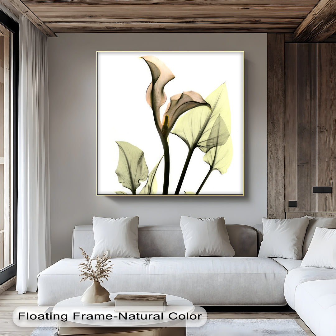 Soft Calla Grace – Minimalist Botanical Canvas Print