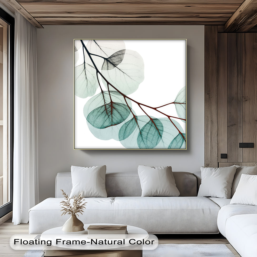 Winterliche Ruhe – Japanische Frau im blauen Kimono, Leinwanddruck | Gerahmtes Kunstwerk