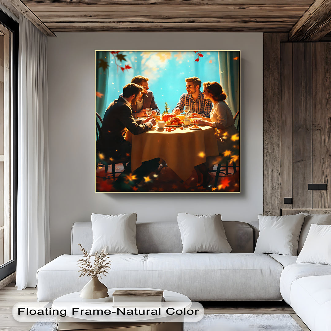 Autumn Gathering Glow – Thanksgiving Canvas Wall Art | Abstract Art