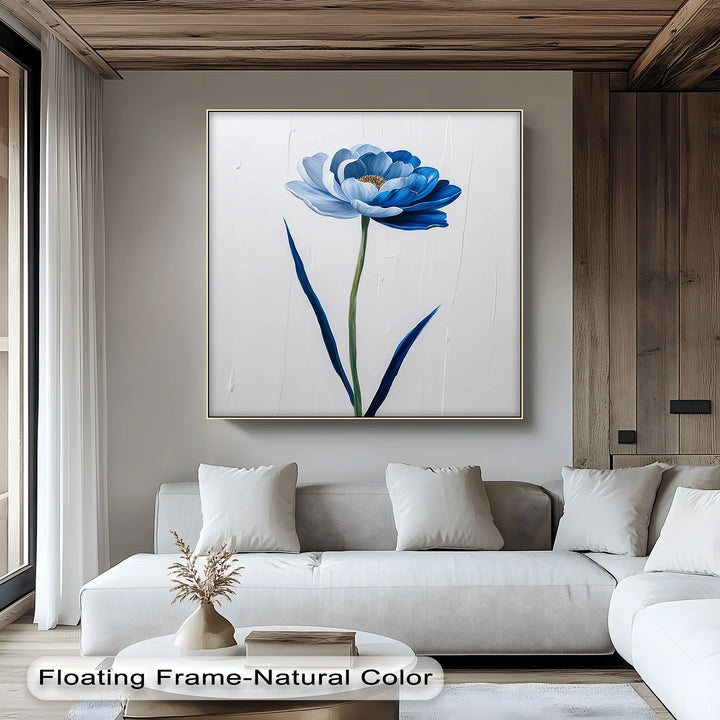 Midnight Bloom – Elegant Blue Petal Flower Blue Canvas Prints - MyPhotoStation