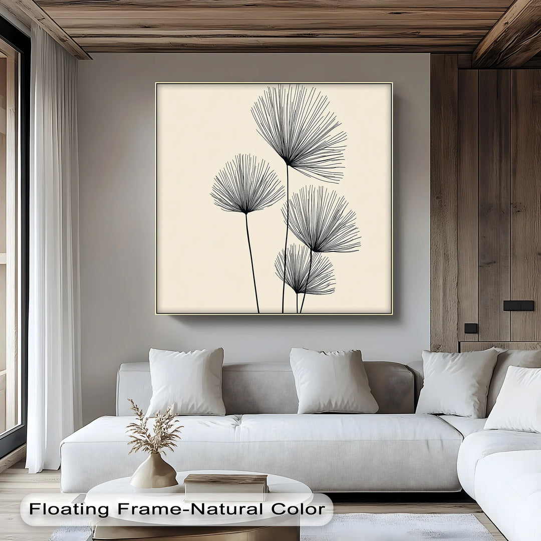 Elegant Line Art Botanicals – Minimalist Floral Canvas Print - MyPhotoStation