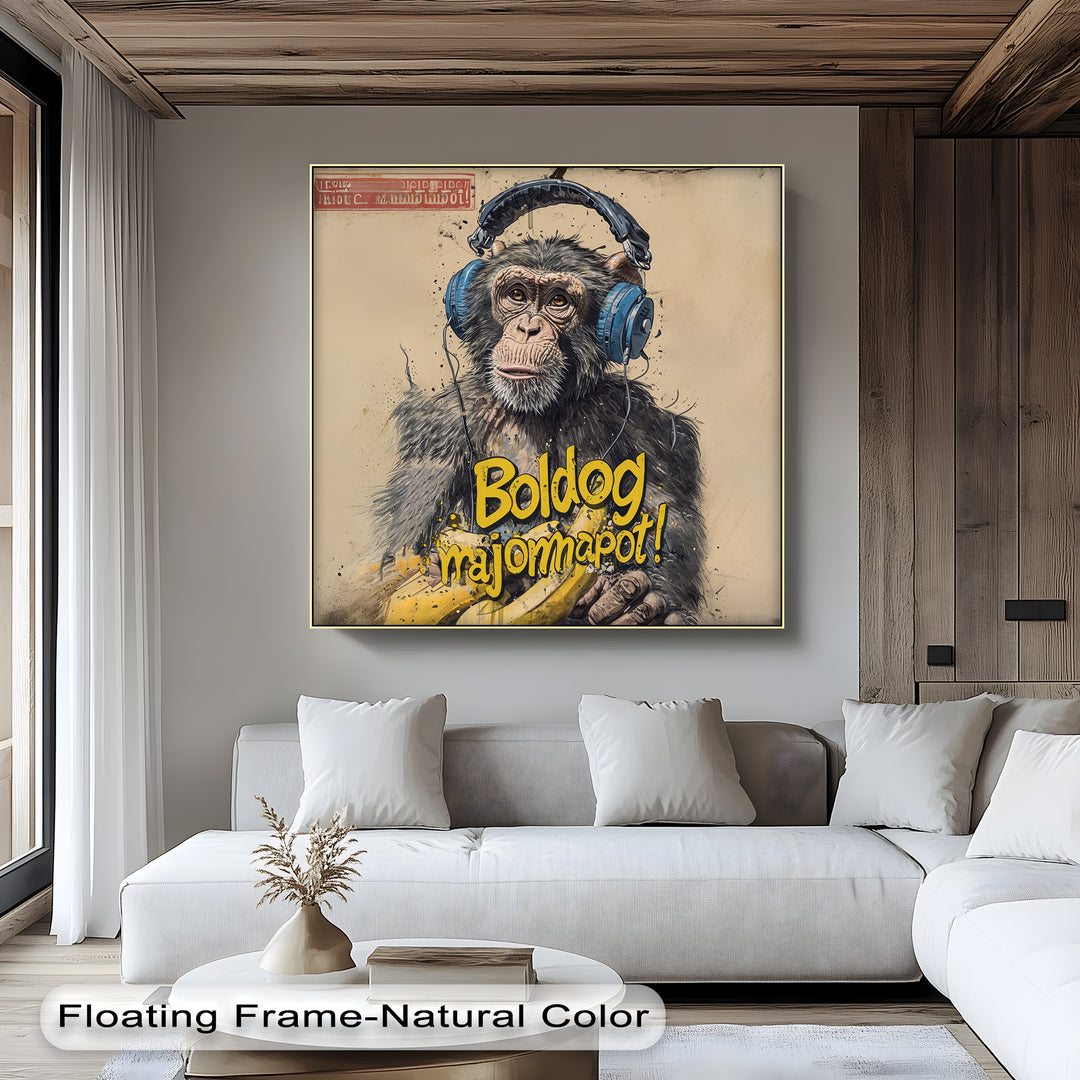 Winterliche Ruhe – Japanische Frau im blauen Kimono, Leinwanddruck | Gerahmtes Kunstwerk