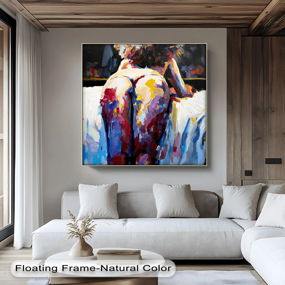 Colorfall Desire – Bold Abstract Female Form Canvas Print - MyPhotoStation