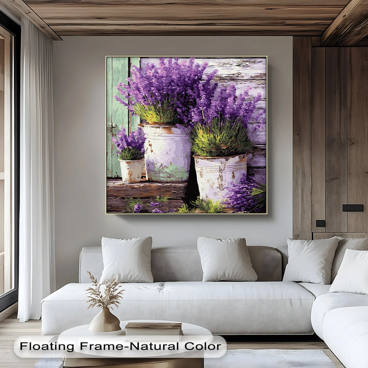 Lavender Charm – Rustic Country Floral Canvas Print - MyPhotoStation