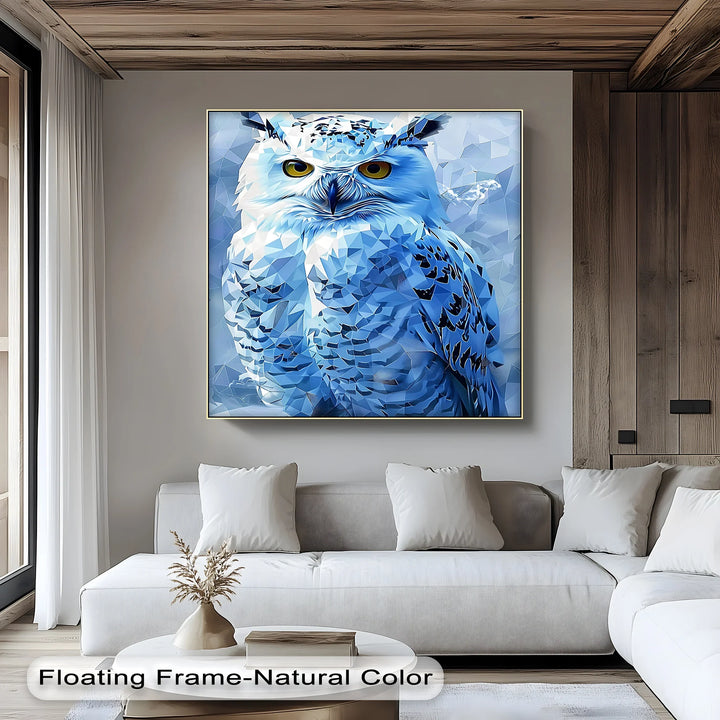 Arctic Majesty – Faceted Blue Owl Portrait Canvas Prints - MyPhotoStation