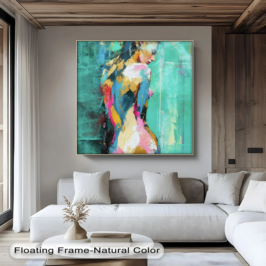 Aqua Serenity – Abstract Female Nude Canvas Print - MyPhotoStation
