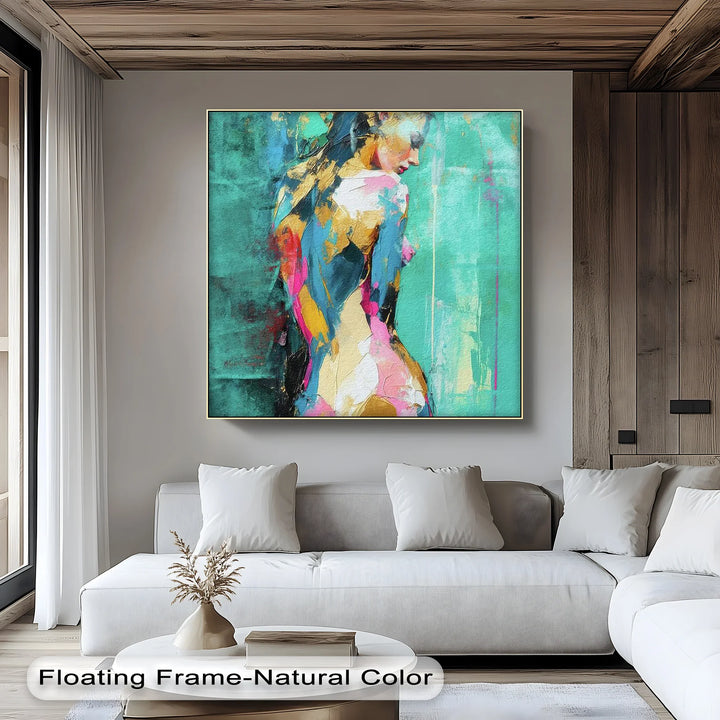 Aqua Serenity – Abstract Female Nude Canvas Print - MyPhotoStation