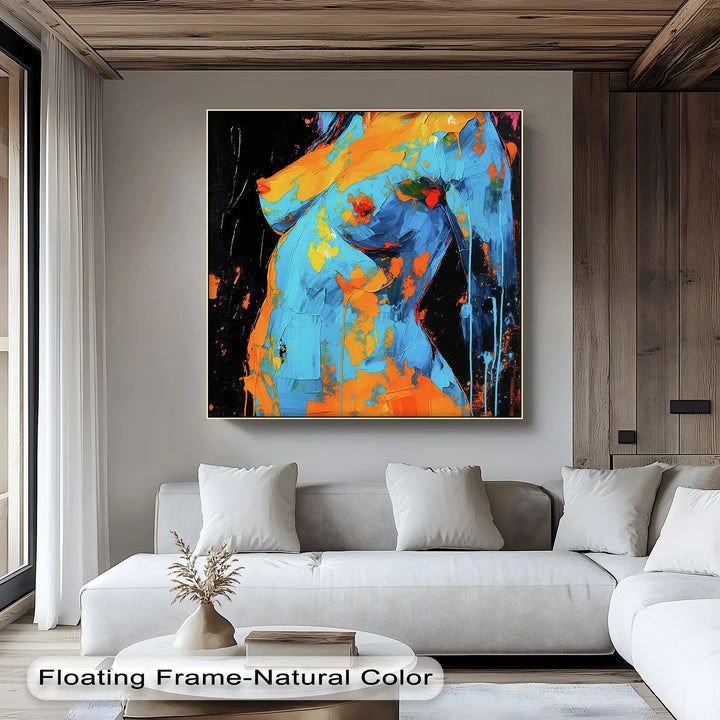 Bold Femme Silhouette – Abstract Nude Woman Canvas Print - MyPhotoStation