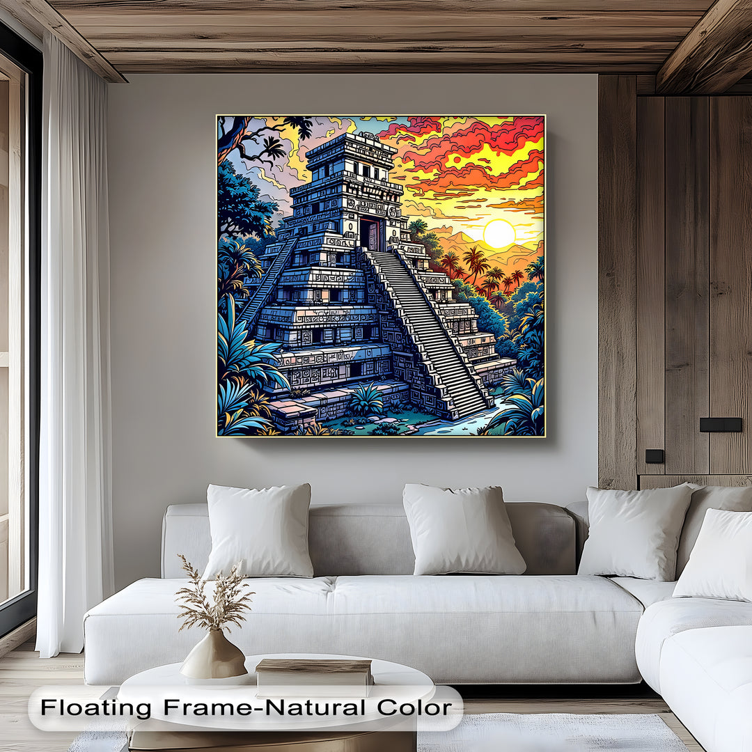 Temple of the Sun – Ancient Mayan Pyramid Canvas Print | Artwork Canvas