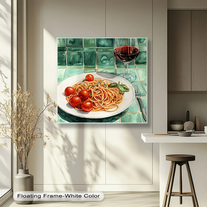Pasta & Wine Moment – Italian Kitchen Canvas Print - MyPhotoStation