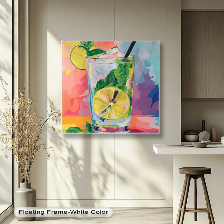 Mint Splash – Colorful Mojito Cocktail Canvas Print - MyPhotoStation