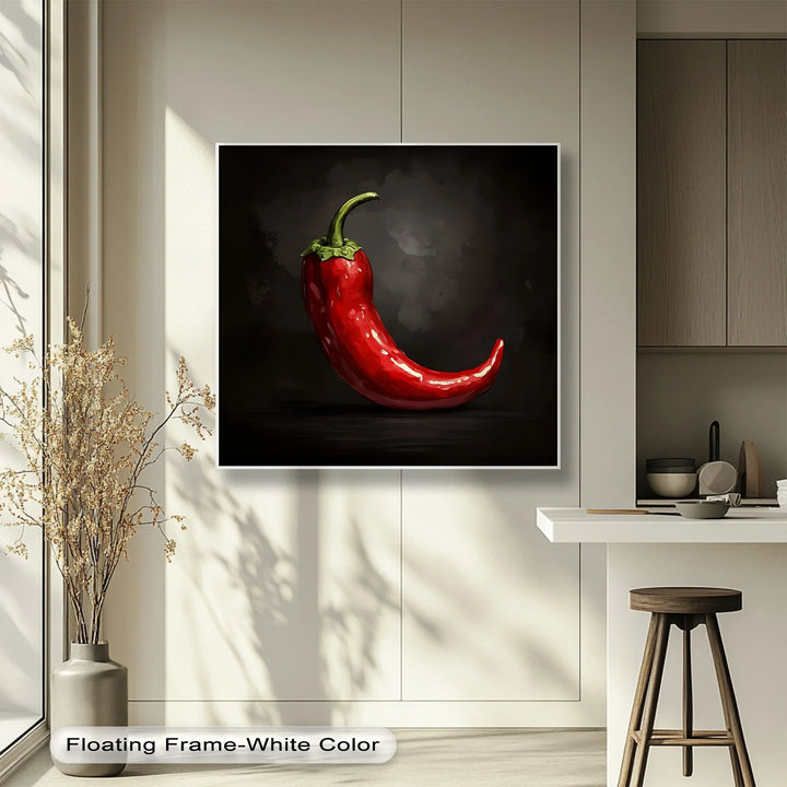 Crimson Heat – Red Chili Pepper Kitchen Canvas Print - MyPhotoStation