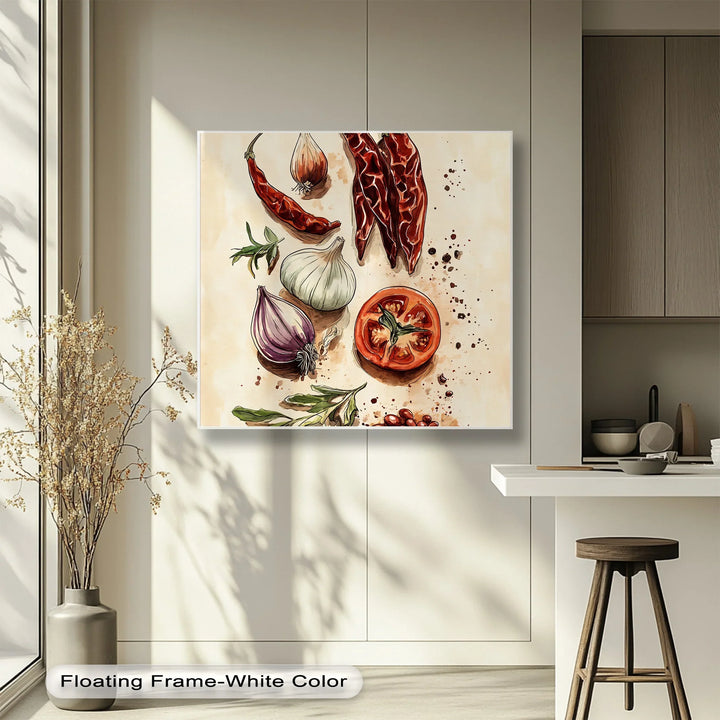 Spice & Flavor Symphony – Culinary Ingredient Canvas Wall Art - MyPhotoStation