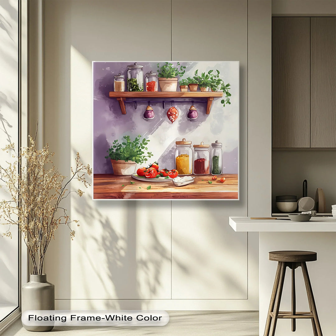 Herb & Spice Kitchen – Rustic Pantry-Inspired Canvas Print - MyPhotoStation