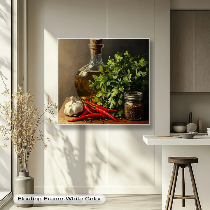 Spice & Herb Still Life – Rustic Kitchen Canvas Print - MyPhotoStation