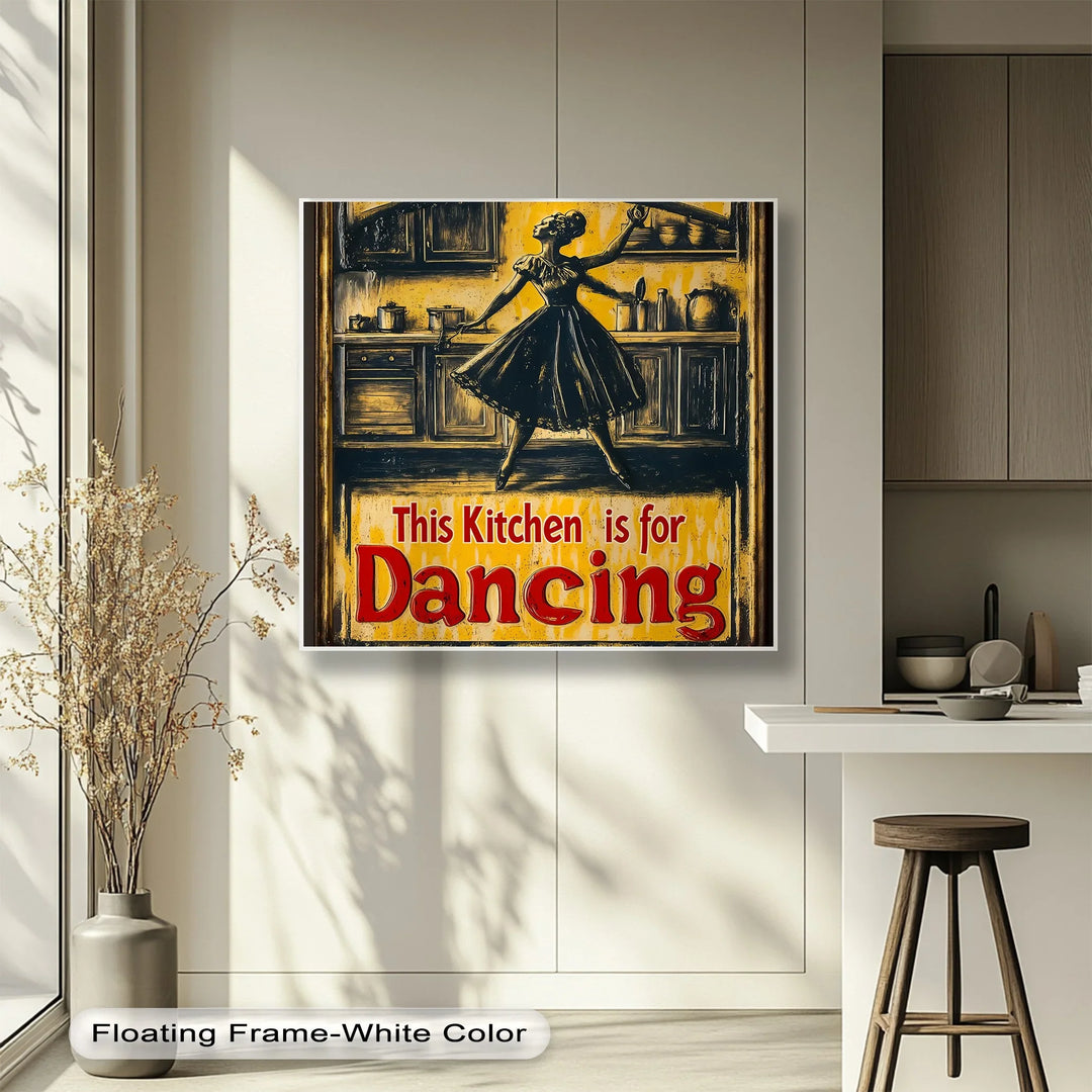This Kitchen Is for Dancing – Vintage Style Kitchen Canvas Print - MyPhotoStation