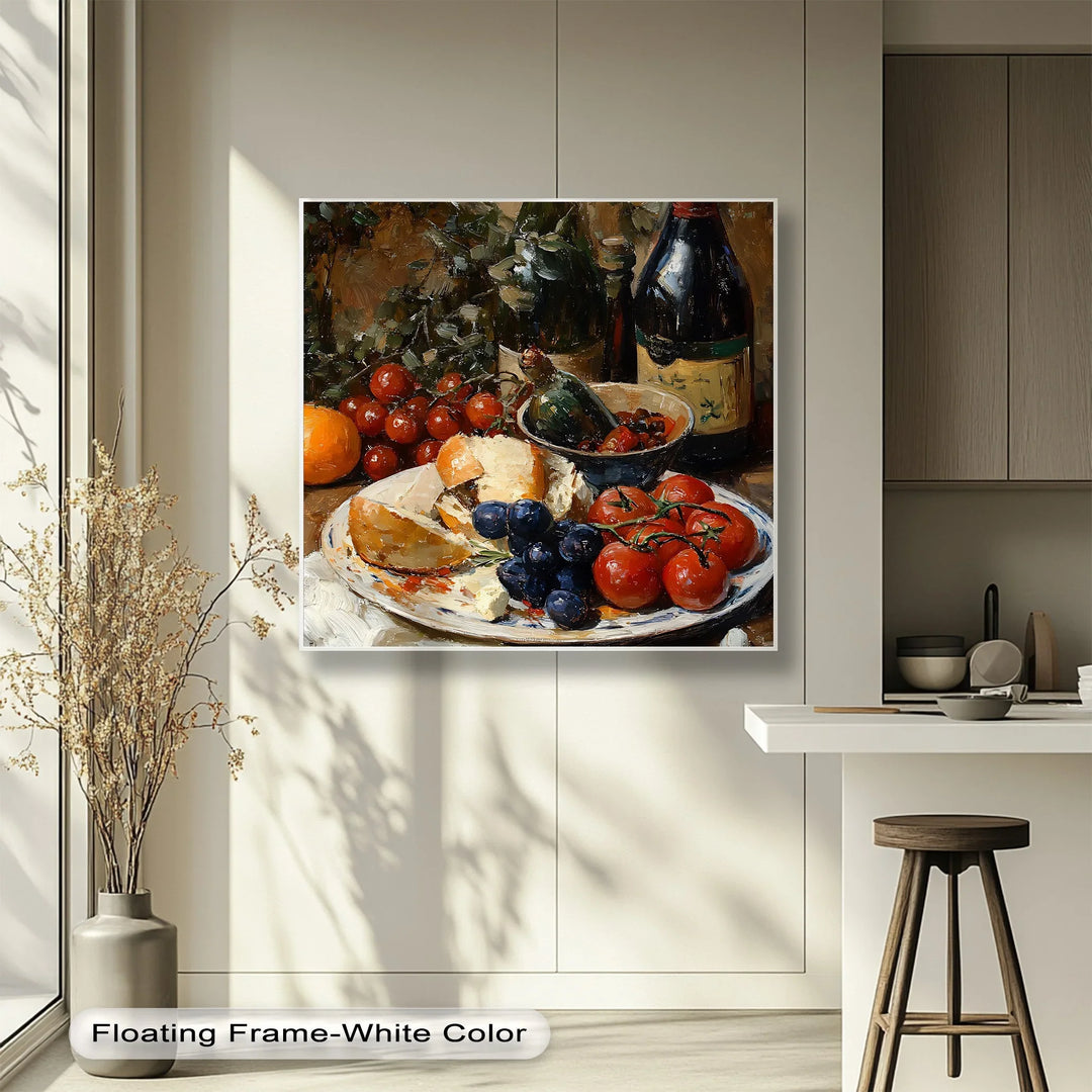 Vineyard Table – Rustic Wine & Harvest Kitchen Canvas Print - MyPhotoStation