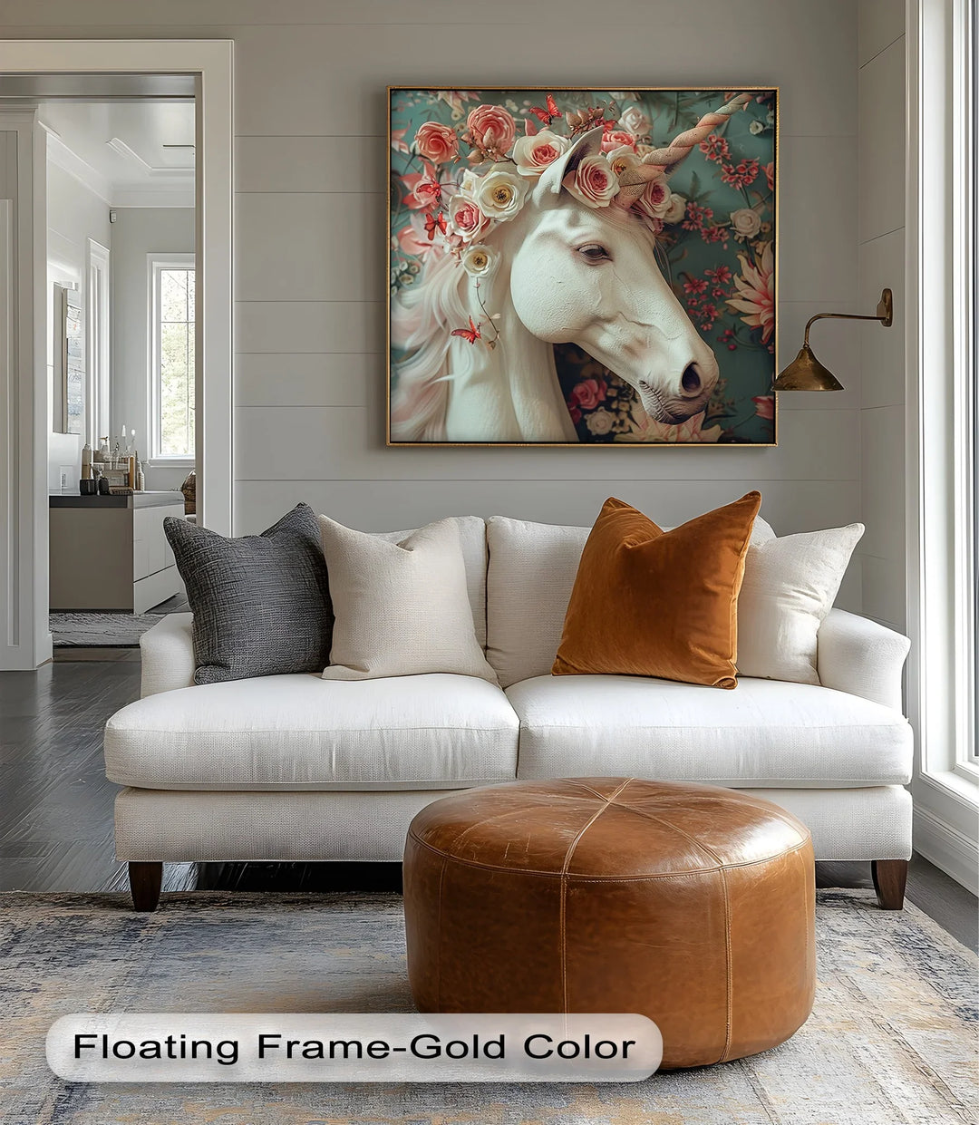 Romantic Fantasy Portrait with Roses and Butterflies - Animal Canvas Print - MyPhotoStation