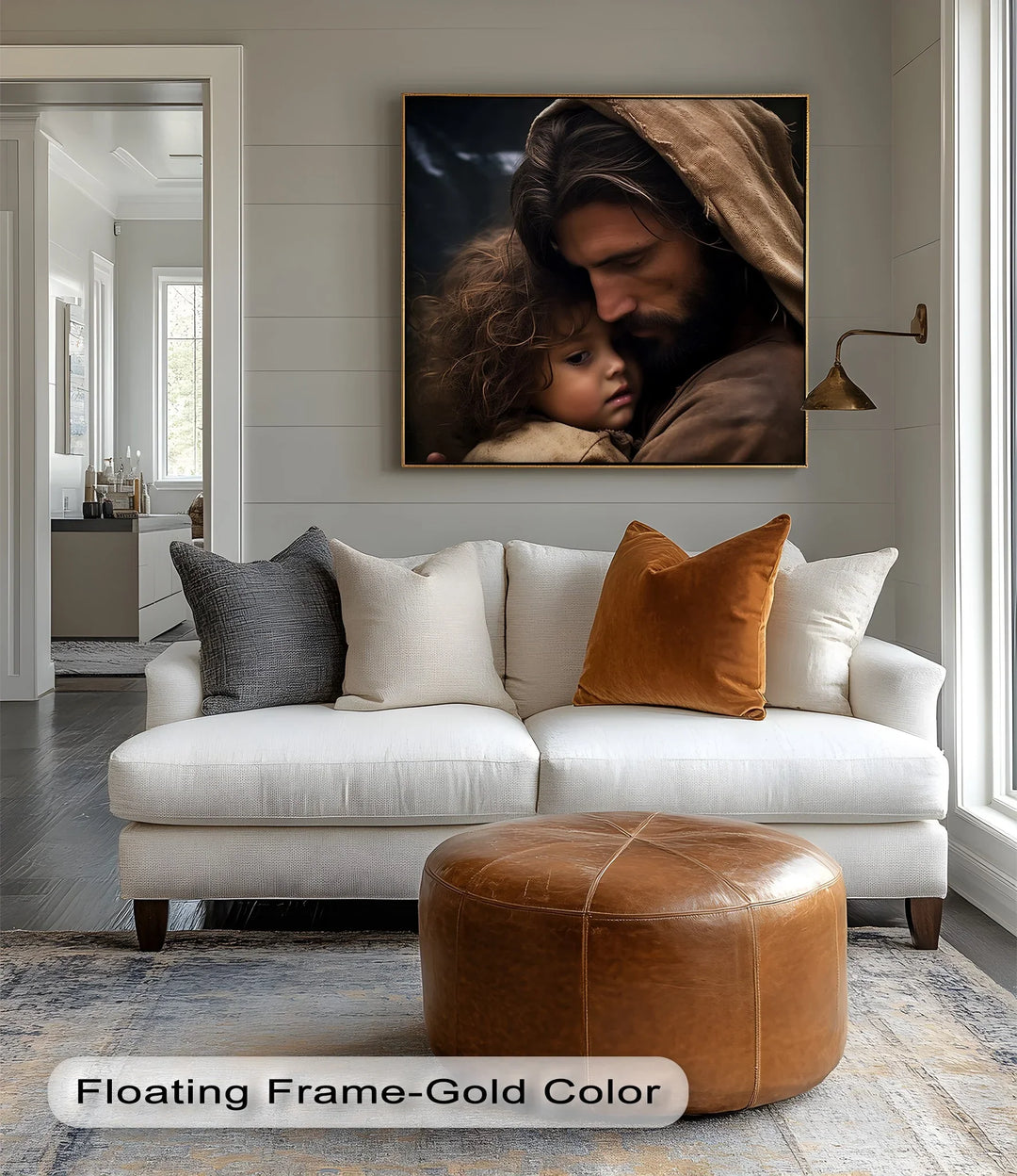 Divine Embrace – Jesus Holding a Child Canvas Print - MyPhotoStation