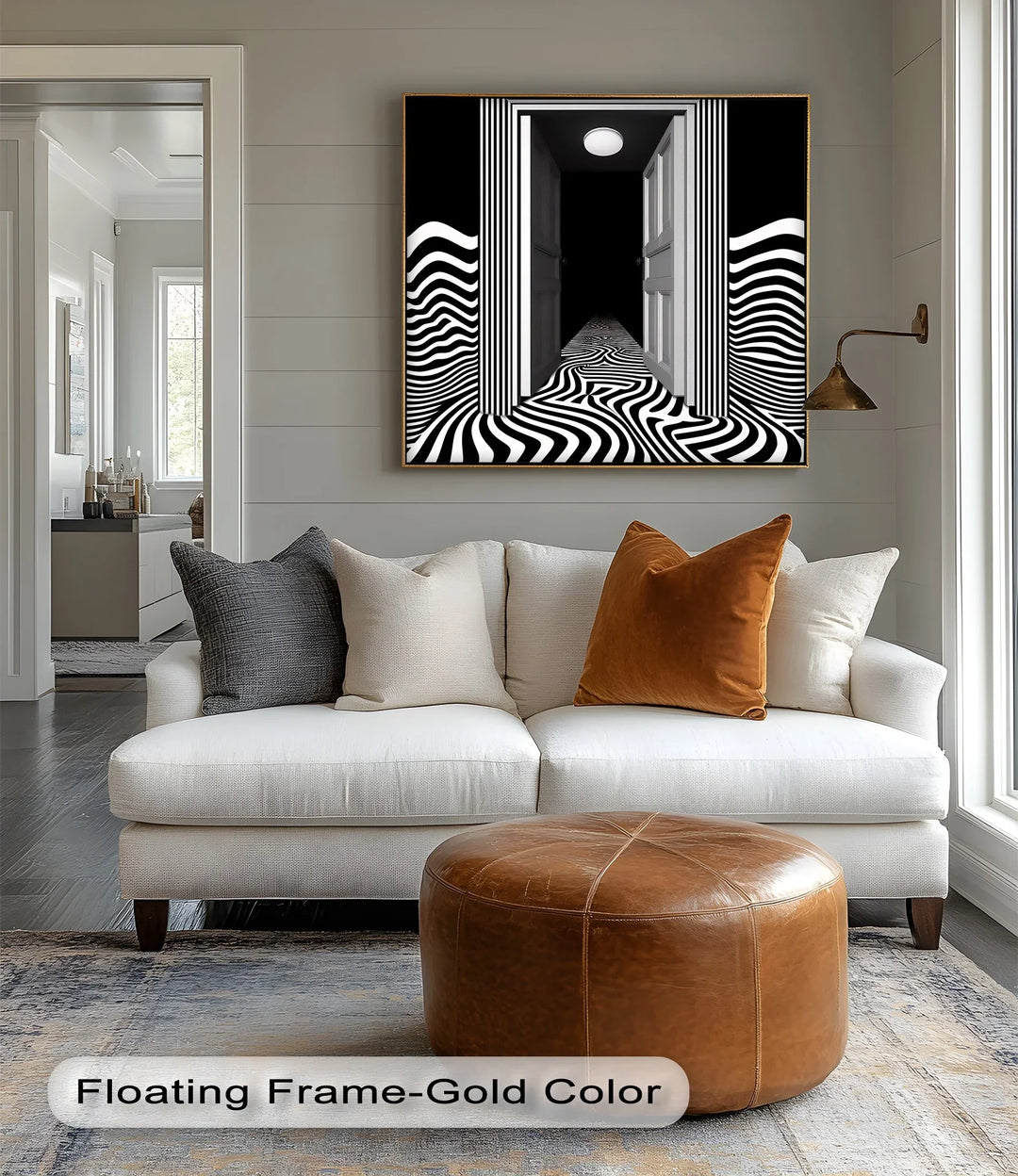 Optical Corridor Illusion – Black & White Canvas Print - MyPhotoStation