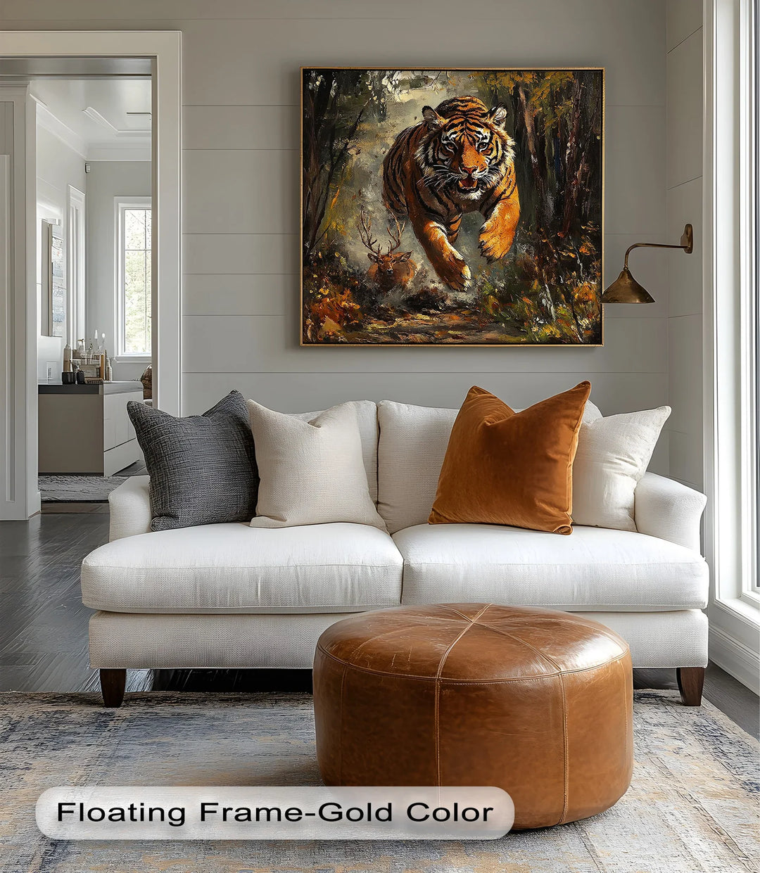 Predator's Pursuit – Wild Tiger Chase Animal Canvas Print - MyPhotoStation