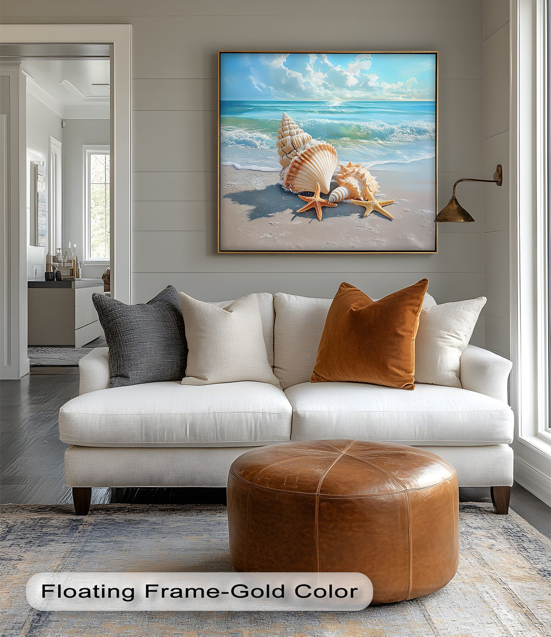 This shoreline custom canvas print brings natural seaside textures and a peaceful view to your home.

