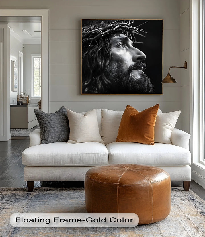 Crown of Mercy – Black and White Jesus Canvas Prints - MyPhotoStation