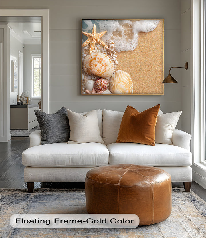 This natural seashell composition is ideal for large canvas prints that calm and inspire.

