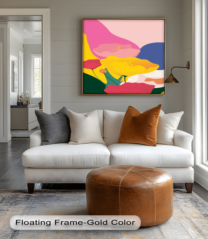 Bold Bloomscape – Vibrant Abstract Flower Canvas Print
