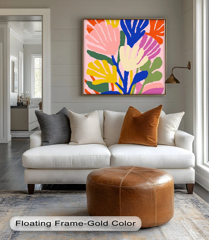 Modern Fauvist Floral Composition – Colorful Abstract Canvas Print - MyPhotoStation