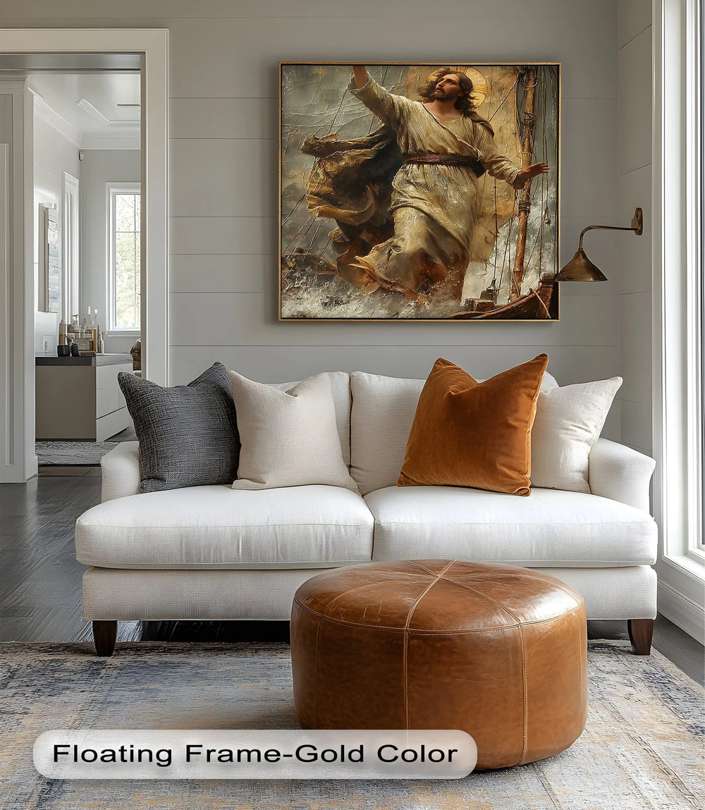 Jesus Calming the Storm – Inspirational Christian Canvas Print - MyPhotoStation