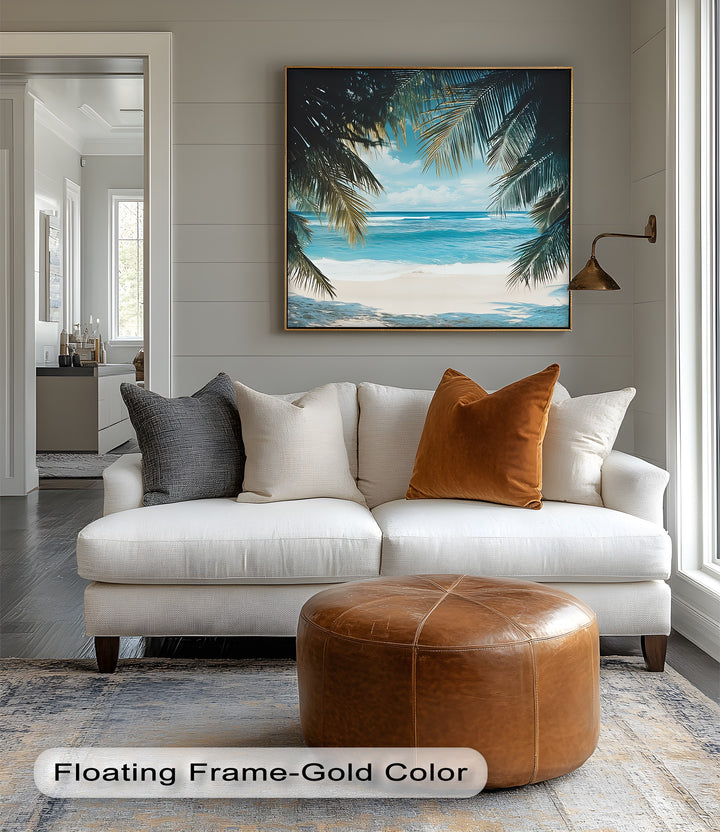 Escape into calm with this vivid shoreline scene on high-quality custom canvas prints.

