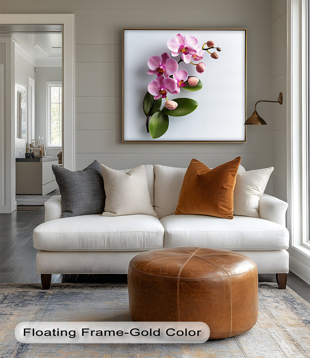 Graceful Orchid Cascade – Pink Botanical Canvas Print