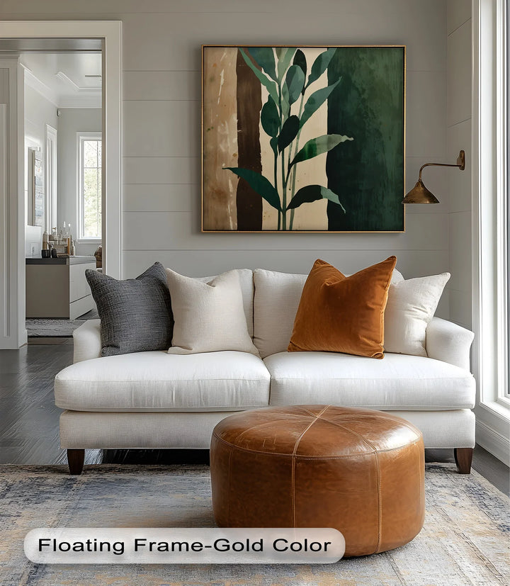 Earth Tones Foliage – Leaf Silhouette Canvas Print - MyPhotoStation
