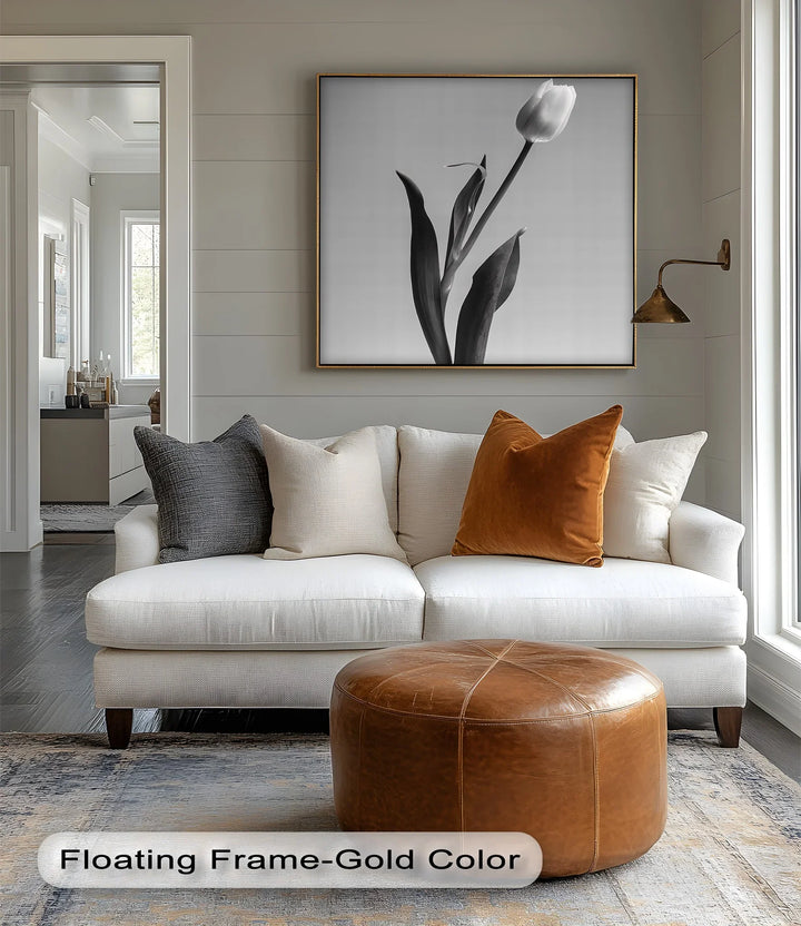 Tall Elegance – Single Tulip Minimalist Canvas Prints - MyPhotoStation