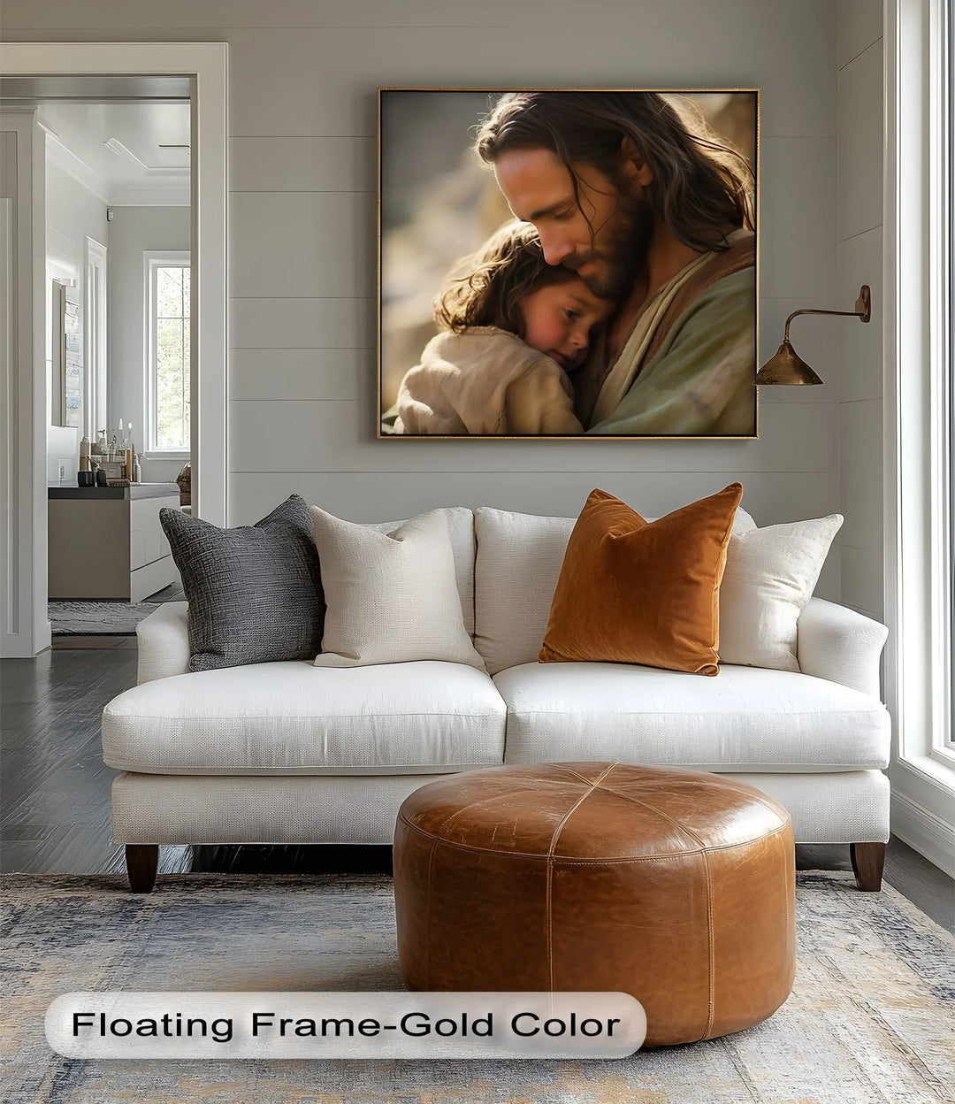 Sacred Shelter – Jesus Embracing a Child Canvas Print - MyPhotoStation