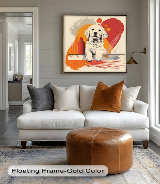 Pop Pup Expression – Color Splash Dog Portrait Puppies Canvas Print - MyPhotoStation