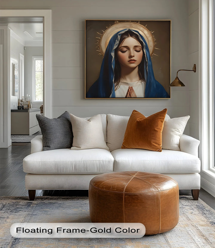 Hail Mary – Elegant Virgin Mary Canvas Wall Art - MyPhotoStation