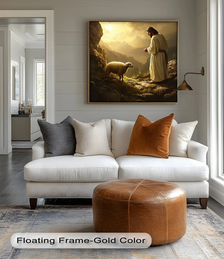 The Lost and Found – Jesus with the Lamb Canvas Print - MyPhotoStation