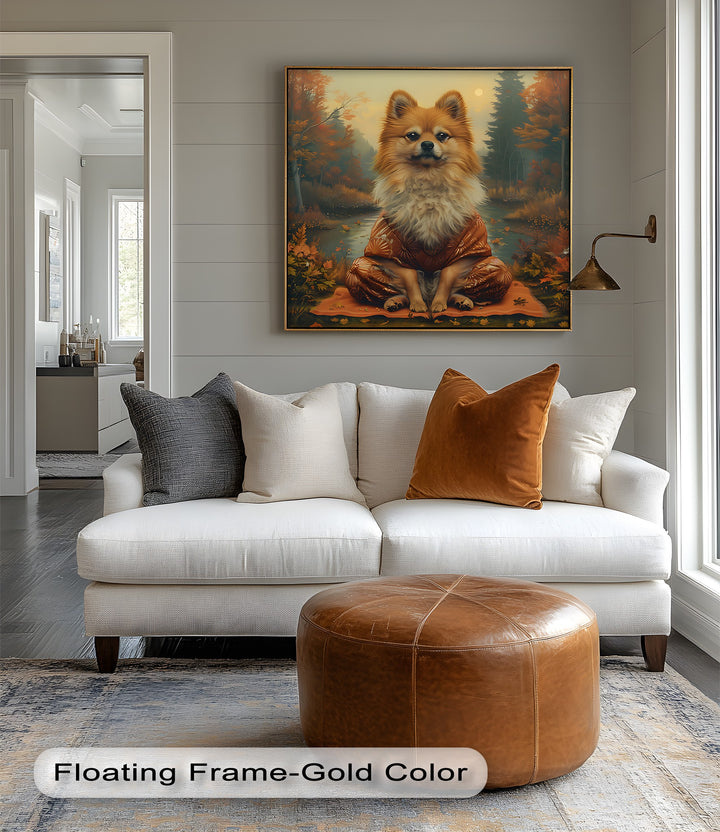 Zen Fox Pup – Autumn Forest Portrait Puppies Canvas Print