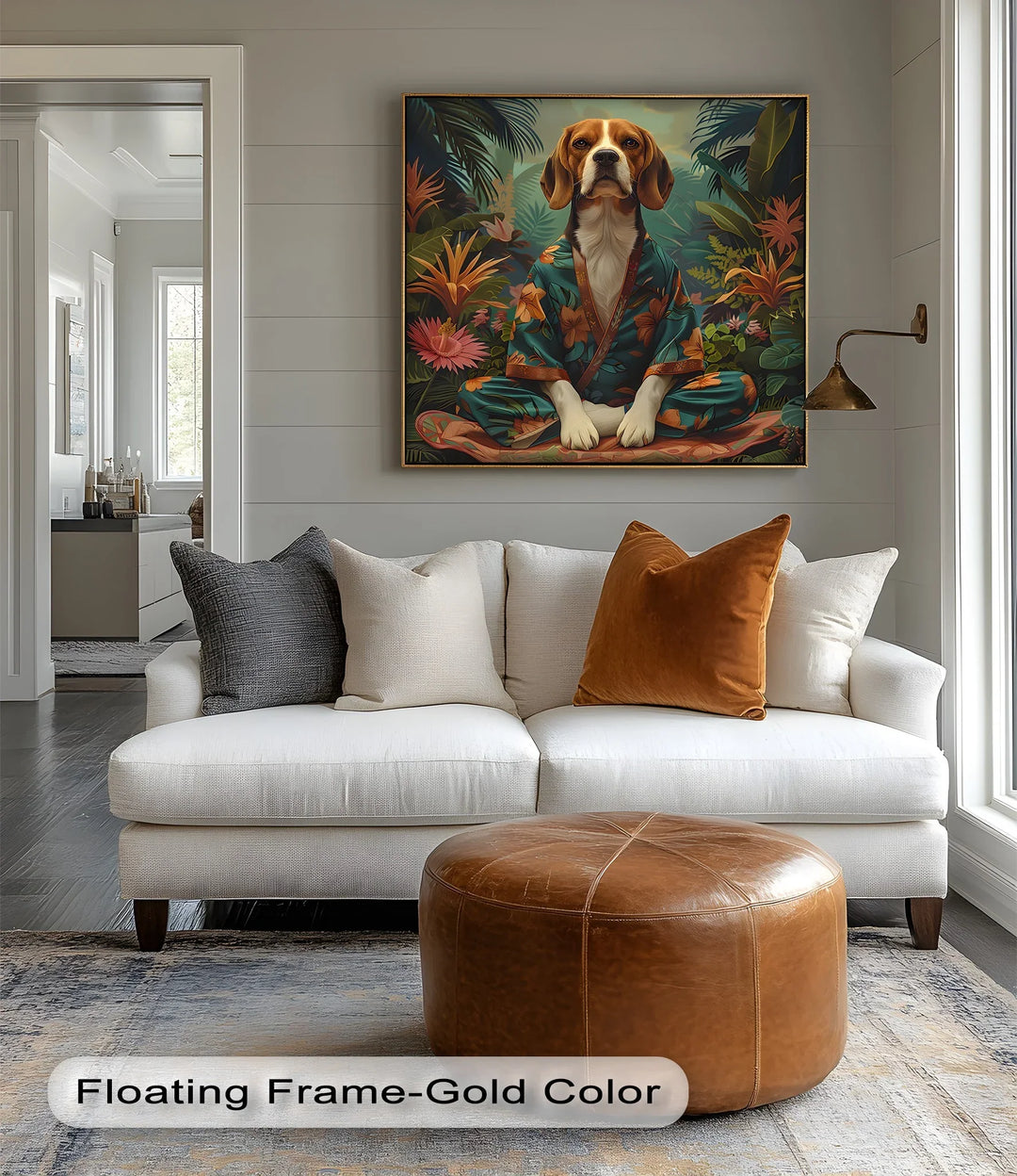 Jungle Zen Beagle – Tropical Meditation Dog Portrait Puppies Canvas Print - MyPhotoStation